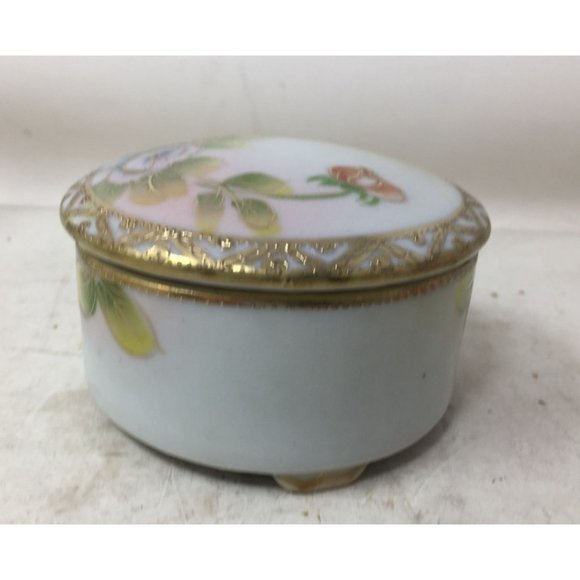 Vintage Hat Pin Holder, Trinket Dish & Hair Receiver Dish - Picture 9 of 15